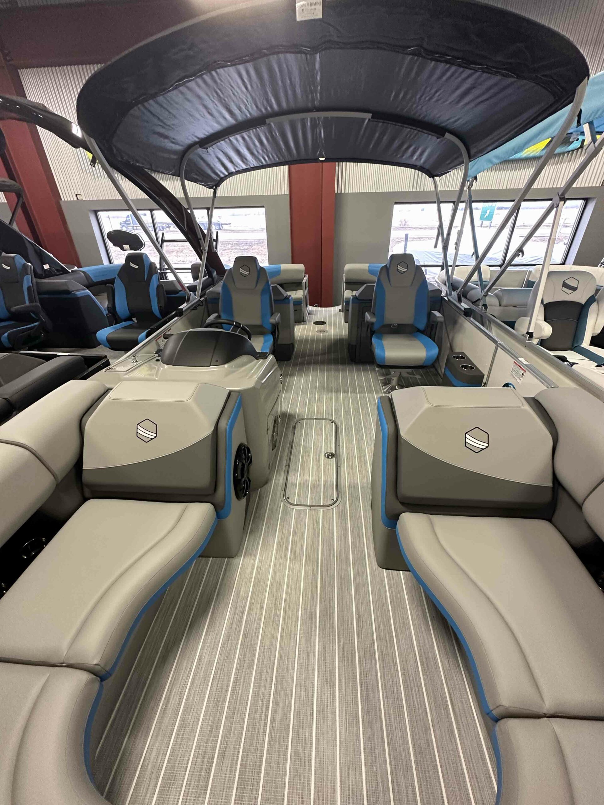 Interior of a 2023 South Bay 523 RS.